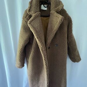 OAK + FORT Brown Teddy Coat